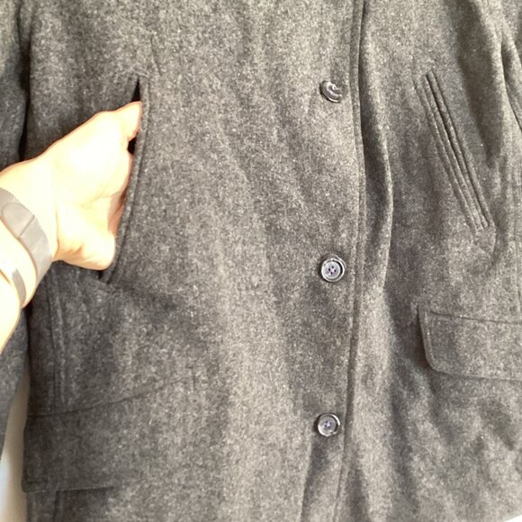 J. Crew Wool Blend Peacoat Gray Size Medium - Picture 2 of 8
